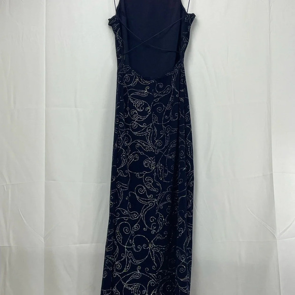 Jump Apparel Blue with silver dress for prom, weddings, etc size 11/12 - Picture 8 of 12
